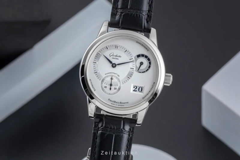 Glashütte PanoMaticReserve steel automatic men's watch 90-03-02-02-04 LP: 11400EUR [2504528]