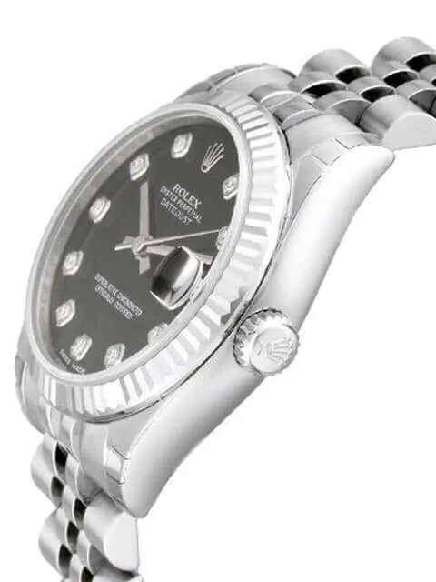 Rolex Oyster Datejust 31 178274 Schwarz DIA Jubile-Band