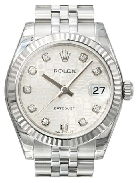Rolex Oyster Datejust 31 178274 Silber J DIA Jubile-Band