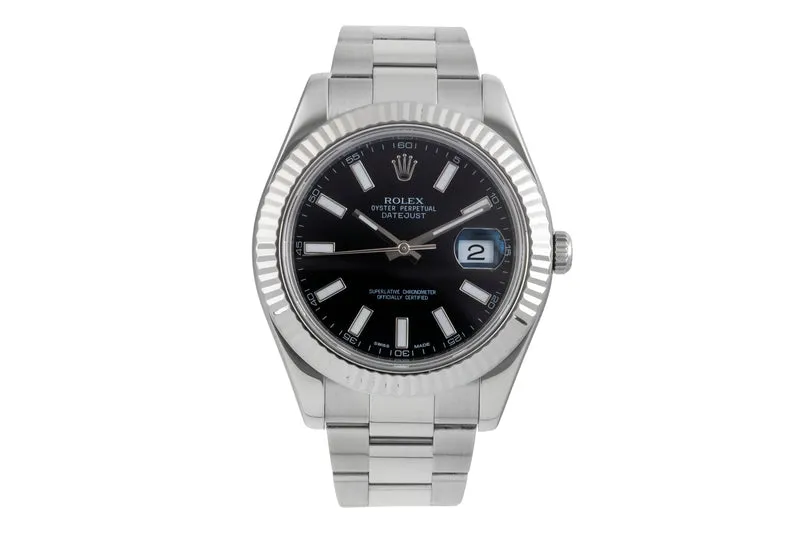 Rolex Datejust steel / white gold automatic men's watch 116334 [2506546]