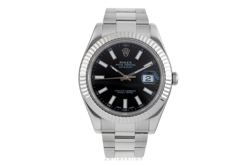 Rolex Datejust steel / white gold automatic men's watch 116334 [2506546]
