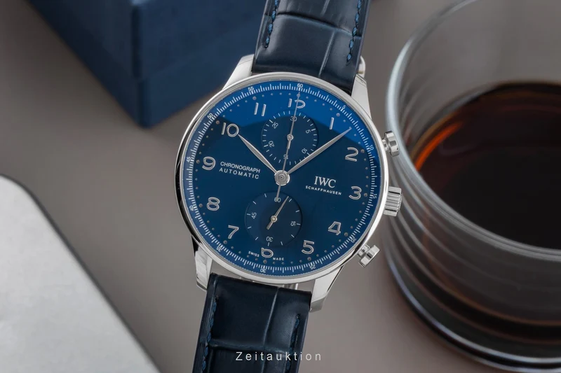 IWC Portugieser chronograph steel automatic men's watch IW371606 LP: 9100EUR [2506756]