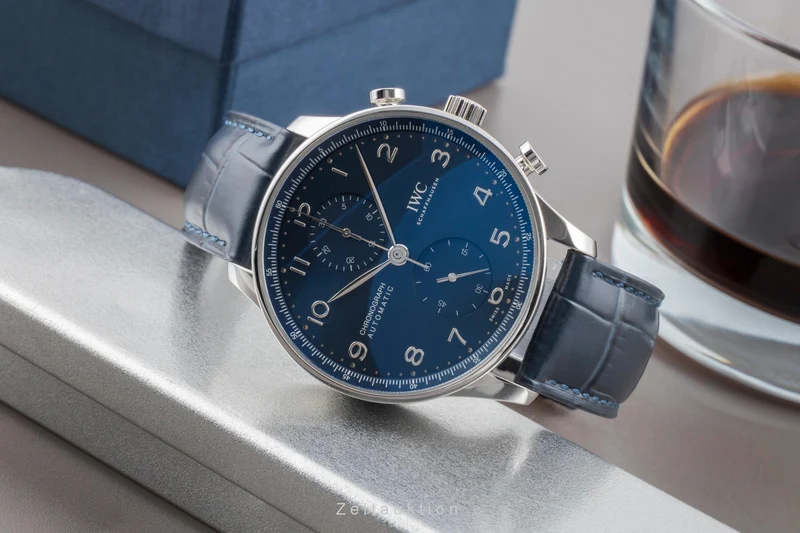 IWC Portugieser chronograph steel automatic men's watch IW371606 LP: 9100EUR [2506756]