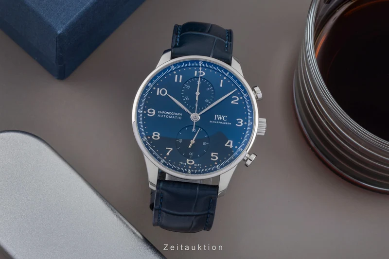 IWC Portugieser chronograph steel automatic men's watch IW371606 LP: 9100EUR [2506756]