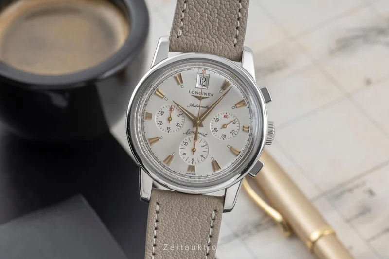 Longines Conquest Heritage chronograph steel automatic men's watch L1.641.4 [2506370]
