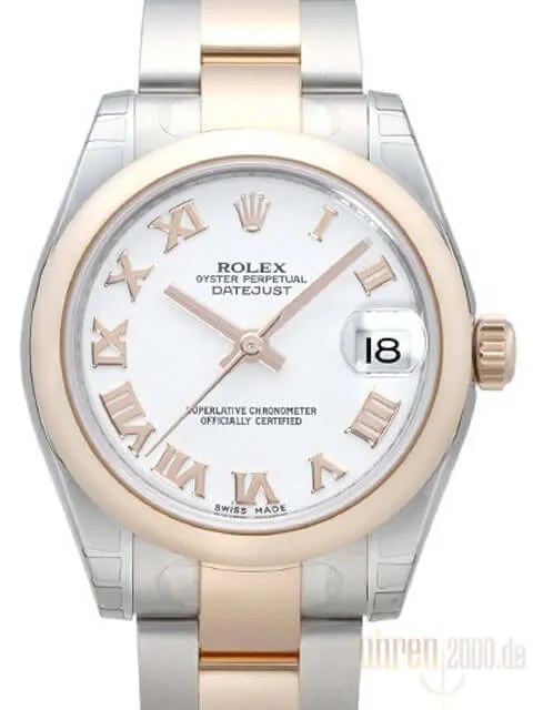 Rolex Datejust 31 Edelstahl Roségold 178241 Weiß R