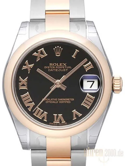 Rolex Datejust 31 Edelstahl Roségold 178241 Schwarz R