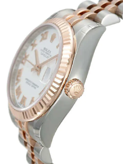 Rolex Datejust Medium 31 Edelstahl Roségold 178271 Weiß R Jubile