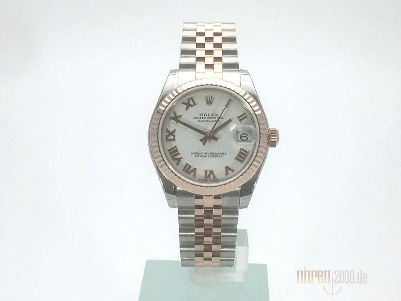 Rolex Datejust Medium 31 Edelstahl Roségold 178271 Weiß R Jubile