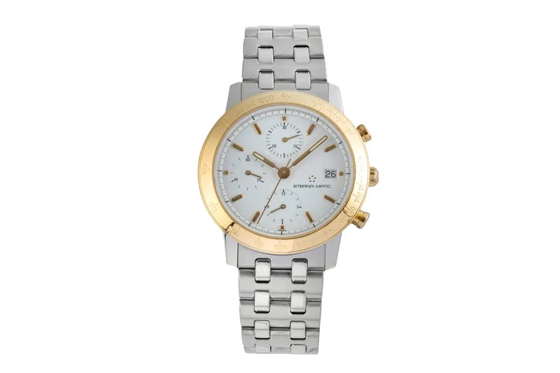 Eterna Kontiki chronograph steel / gold automatic men's watch 674.1501.47S [2505075]
