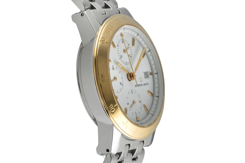 Eterna Kontiki chronograph steel / gold automatic men's watch 674.1501.47S [2505075]