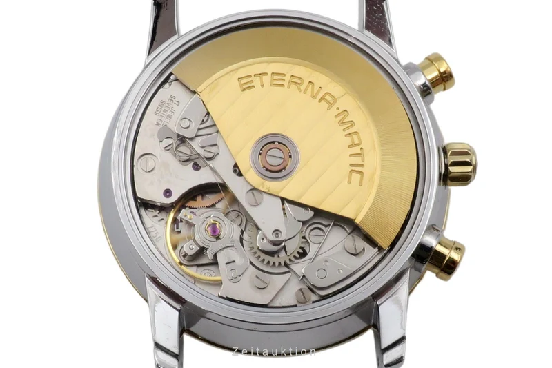Eterna Kontiki chronograph steel / gold automatic men's watch 674.1501.47S [2505075]