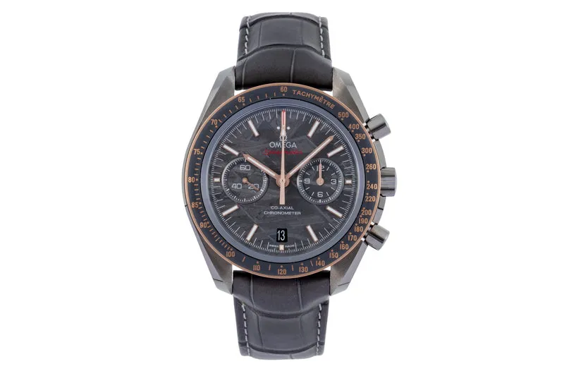 Omega Speedmaster Moonwatch chronograph ceramic / gold automatic men's watch 311.63.44.51.99.001 LP: 15900EUR [2506570]