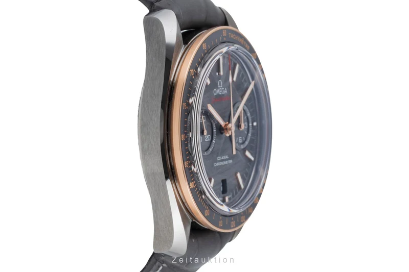 Omega Speedmaster Moonwatch chronograph ceramic / gold automatic men's watch 311.63.44.51.99.001 LP: 15900EUR [2506570]