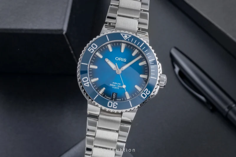 Oris Aquis Date steel automatic men's watch 01 400 7769 4135-07 8 22 09PEB LP: 3500EUR [2506299]