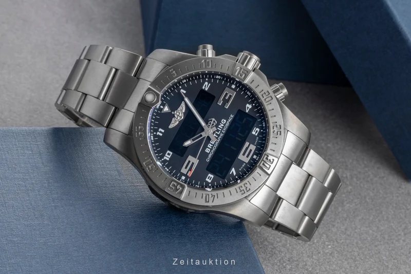 Breitling Exospace chronograph titanium quartz men's watch EB5510H1/BE79 [2505980]