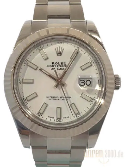Rolex Datejust II Edelstahl Weißgold 116334 gebraucht aus 2008
