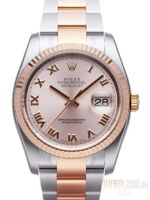 Rolex Datejust 36 116231 Edelstahl Roségold Pink R