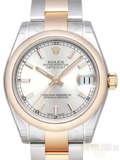 Rolex Datejust 31 Edelstahl Roségold 178241 Silber