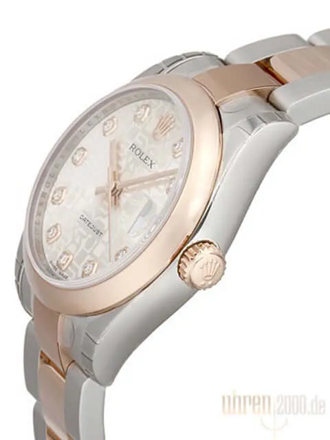 Rolex Datejust 31 Edelstahl Roségold 178241 Silber Jubile DIA