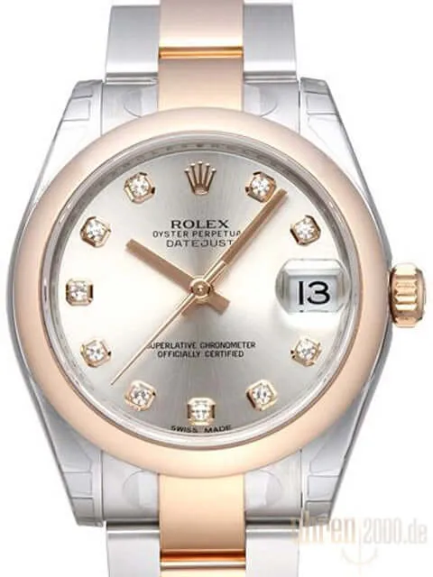 Rolex Datejust 31 Edelstahl Roségold 178241 Silber DIA