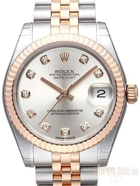 Rolex Datejust 31 Edelstahl Roségold 178271 Silber DIA Jubile