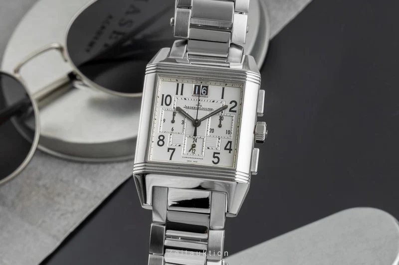 Jaeger LeCoultre Reverso chronograph steel automatic men's watch Q7018120 , 230.8.45 [2503755]