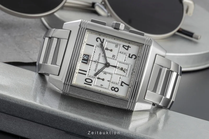 Jaeger LeCoultre Reverso chronograph steel automatic men's watch Q7018120 , 230.8.45 [2503755]