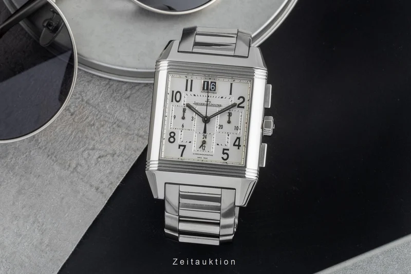 Jaeger LeCoultre Reverso chronograph steel automatic men's watch Q7018120 , 230.8.45 [2503755]