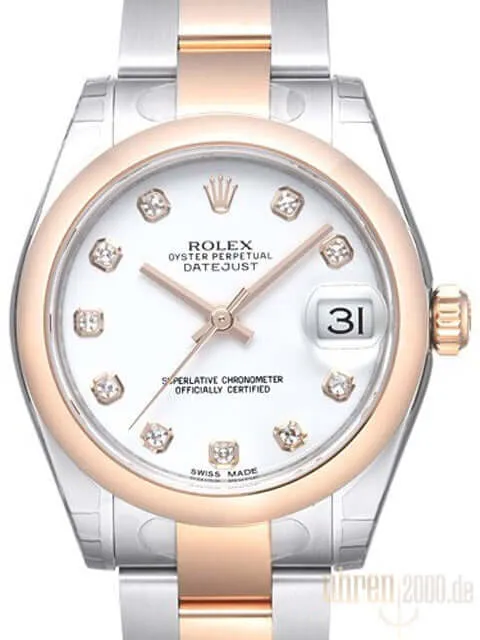 Rolex Datejust 31 Edelstahl Roségold 178241 Weiß DIA