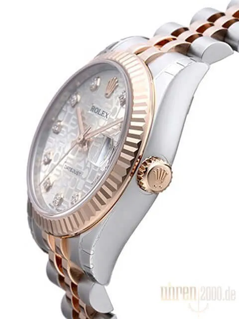 Rolex Datejust 31 Edelstahl Roségold 178271 Jubile Silber DIA Jubile-Band