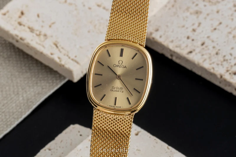 Omega De Ville gilt / steel quartz women's watch 591.058, 791.034 [2505171]