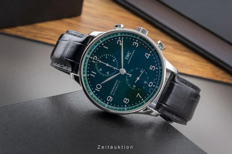 IWC Portugieser chronograph steel automatic men's watch IW371615 LP: 9100EUR [2505475]