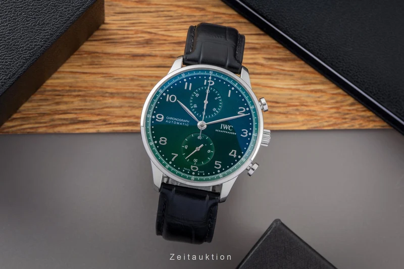 IWC Portugieser chronograph steel automatic men's watch IW371615 LP: 9100EUR [2505475]