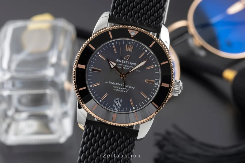 Breitling Superocean Heritage 42 steel / gold automatic men's watch UB2010 LP: 7050EUR Limited [2506751]