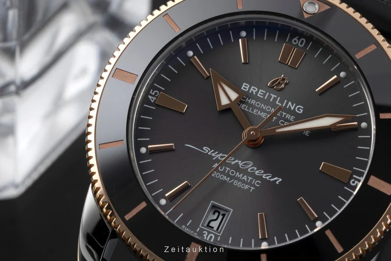 Breitling Superocean Heritage 42 steel / gold automatic men's watch UB2010 LP: 7050EUR Limited [2506751]