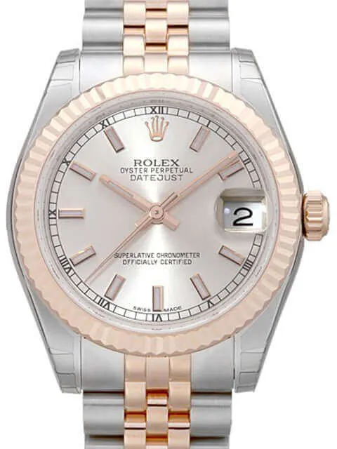 Rolex Datejust 31 Edelstahl Roségold 178271 Silber Jubile