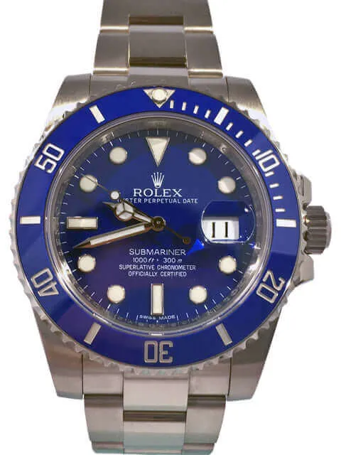 Rolex Submariner Date 18 kt Weißgold gebraucht aus 2012