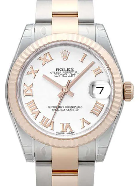 Rolex Datejust 31 Edelstahl Roségold 178271 Weiß R