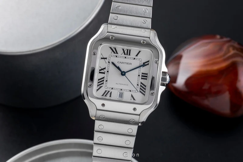 Cartier Santos steel automatic men's watch WSSA0009 LP: 8850EUR [2506566]