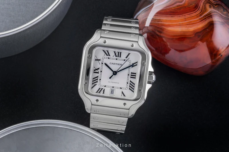 Cartier Santos steel automatic men's watch WSSA0009 LP: 8850EUR [2506566]