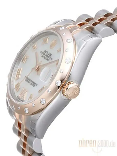 Rolex Datejust 31 Edelstahl Roségold Diamant Lünette 178341 Perlmutt R DIA Jubile