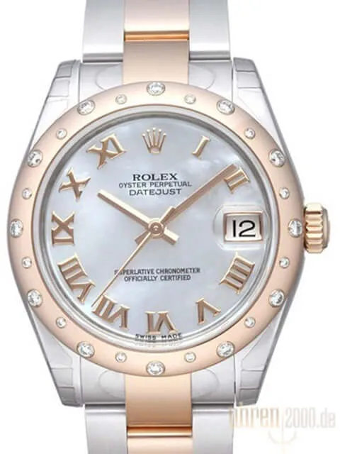 Rolex Datejust 31 Edelstahl Roségold 178341 Diamant Lünette Perlmutt R