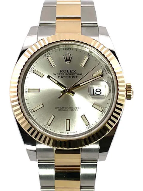 Rolex Datejust 41 Edelstahl Gelbgold 126333 Silber Index