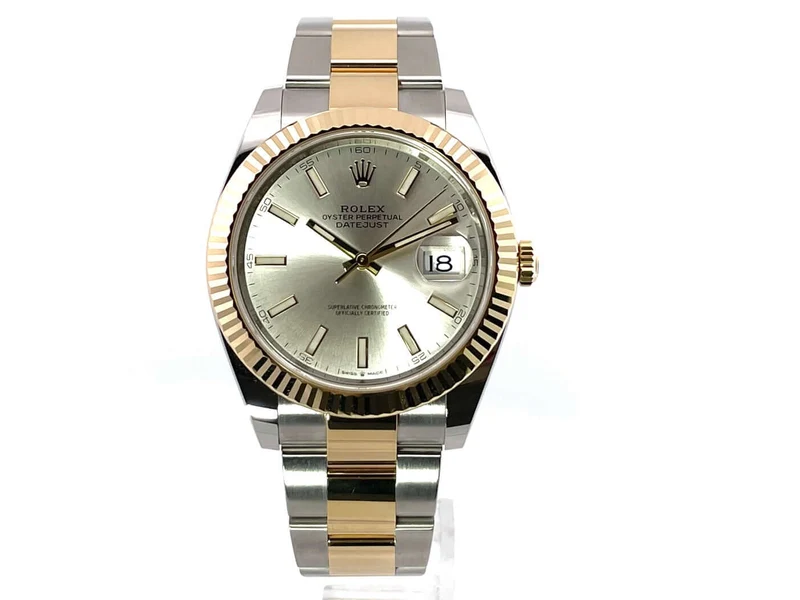 Rolex Datejust 41 Edelstahl Gelbgold 126333 Silber Index