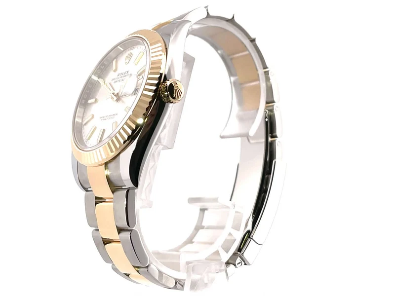 Rolex Datejust 41 Edelstahl Gelbgold 126333 Silber Index