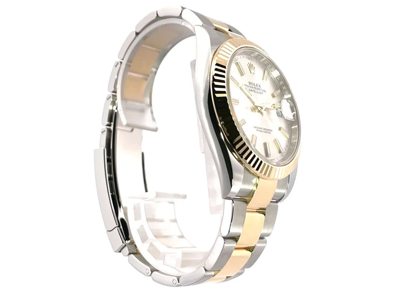 Rolex Datejust 41 Edelstahl Gelbgold 126333 Silber Index
