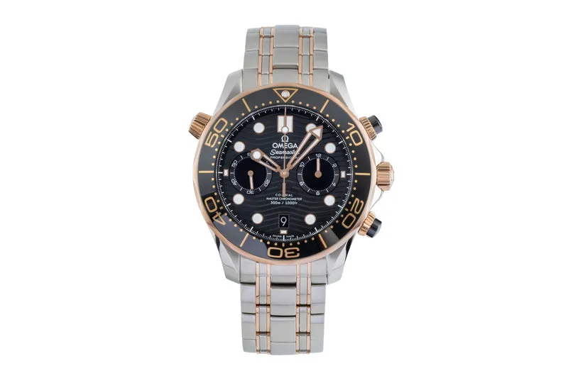 Omega Seamaster chronograph steel / gold automatic men's watch 210.20.44.51.01.001 LP: 17500EUR [2506393]