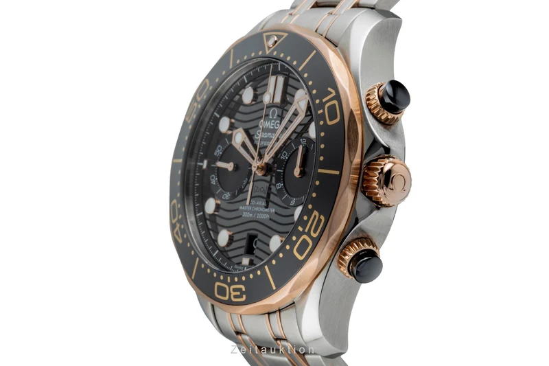Omega Seamaster chronograph steel / gold automatic men's watch 210.20.44.51.01.001 LP: 17500EUR [2506393]