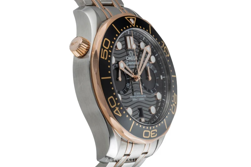 Omega Seamaster chronograph steel / gold automatic men's watch 210.20.44.51.01.001 LP: 17500EUR [2506393]